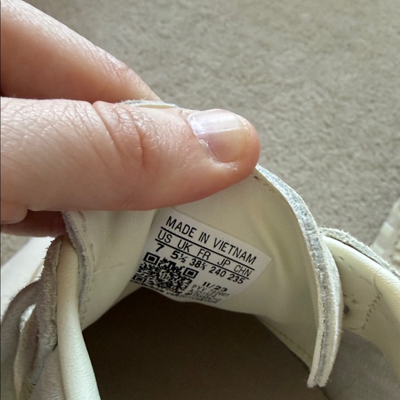 Adidas Women's Cream and Pink Sneakers - Picture 2 of 8